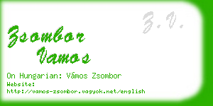 zsombor vamos business card