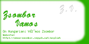 zsombor vamos business card